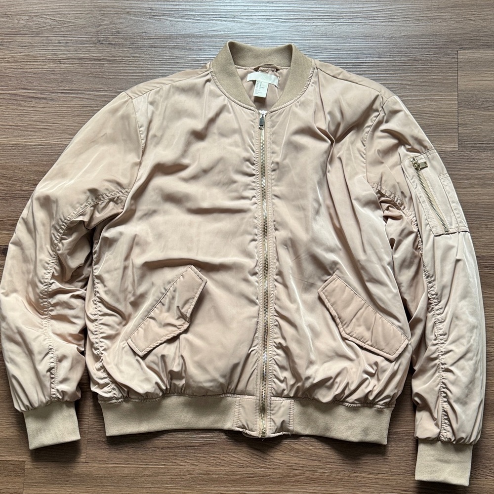 H&M Women's Tan Bomber Jacket